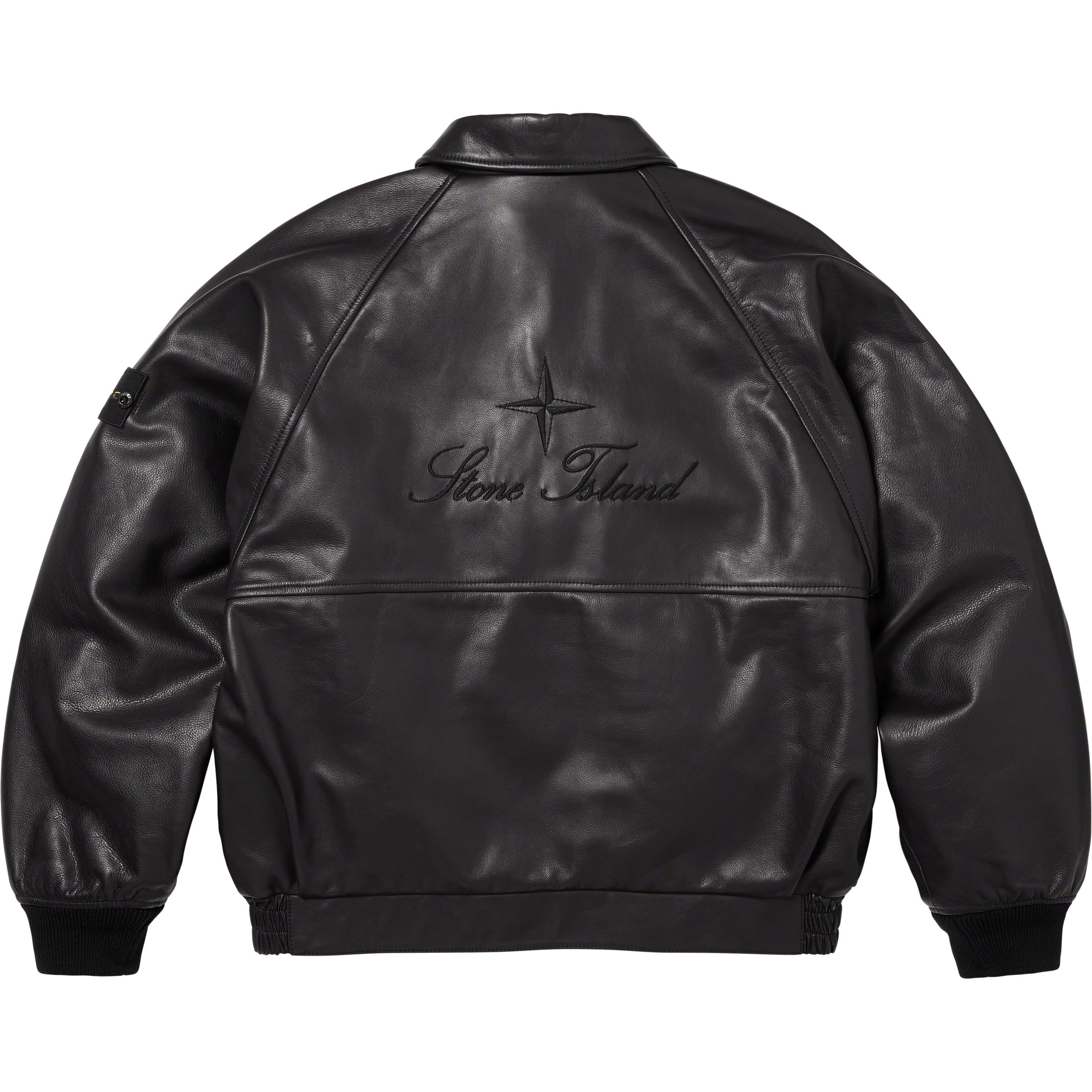 Supreme®/Stone Island® Leather Bomber Jacket view 11
